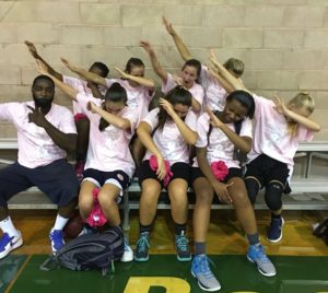 A lttle dab by Erika(far right) and Shoreshot teammates!